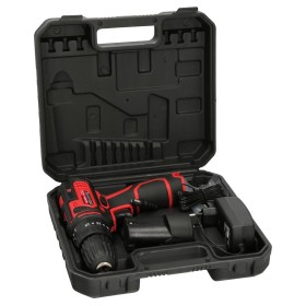 Taladro Atornillador 12 V. Con 2 Velocidades y Percutor. Batería 1.300 mAh. Par Apriete 35 Nm.