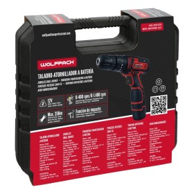 Taladro Atornillador 12 V. Con 2 Velocidades y Percutor. Batería 1.300 mAh. Par Apriete 35 Nm.