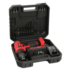 Taladro Atornillador 20 V. Con 2 Velocidades y Percutor. Batería 2 Ah. Par Apriete 35 Nm.