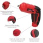 Atornillador 4 V. Con Led, Funda y 5 Destorpuntas, Batería Recargable USB