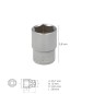 Llave Vaso 1/2" Hexagonal 20 mm. Perfil de 6 caras. Acero Cromo Vanadio, Aristas Redondas Llave Vaso 1/2" Hexagonal 20 mm. Perfil de 6 caras. Acero Cromo Vanadio, Aristas Redondas