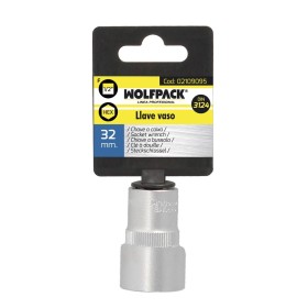 Llave Vaso 1/2" Hexagonal 32 mm. Perfil de 6 caras. Acero Cromo Vanadio, Aristas Redondas