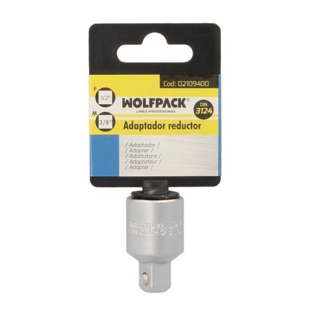 Adaptador Reductor 1/2" Hembra A 3/8" Macho Acero Cromo Vanadio, Aristas Redondas, Reductor Carraca,