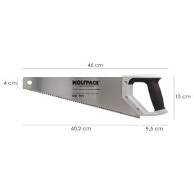 Serrucho Carpintero Bimaterial 400 mm. / 16" Acero SK5 Triple Afilado Sierra Carpintero, Serrucho Carpintería, Sierra Costilla