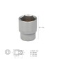Llave Vaso 1/2" Hexagonal 27 mm. Perfil de 6 caras. Acero Cromo Vanadio, Aristas Redondas Llave Vaso 1/2" Hexagonal 27 mm. Perfil de 6 caras. Acero Cromo Vanadio, Aristas Redondas