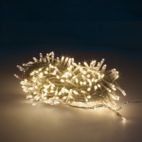 Luces Navidad Solar 200 Leds Luz Cálida. Batería Recargable Uso en Exteriores / Interiores Ip44