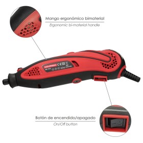Multiherramienta 135 Watt. Con 210 Accesorios y Maletín. Herramienta Multifunción