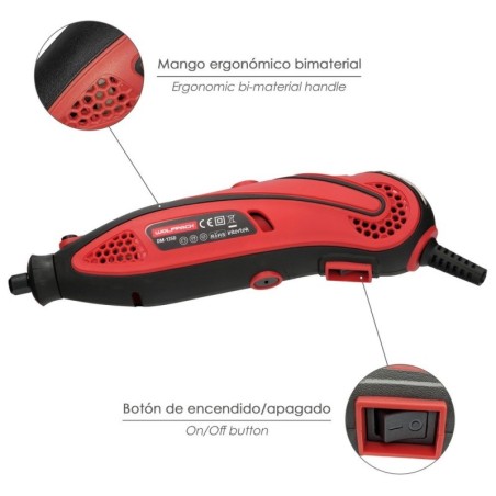 Multiherramienta 135 Watt. Con 210 Accesorios y Maletín. Herramienta Multifunción