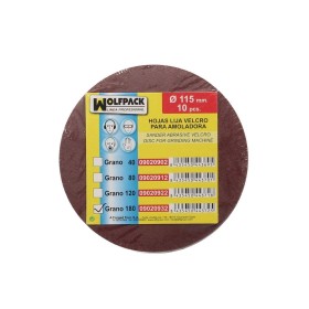 Lija Recambio Velcro Amoladora Diámetro 115 mm. grano 180 (10 Piezas)