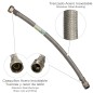 Latiguillo Flexible Reforzado Acero Inoxidable Termo Macho 1/2" - Hembra 1/2" Longitud 400 mm Latiguillo Flexible Reforzado Acero Inoxidable Termo Macho 1/2" - Hembra 1/2" Longitud 400 mm