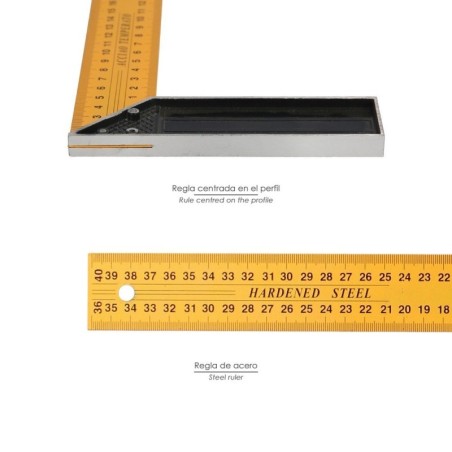 Escuadra Metálica 250 mm. Escuadra Carpintero, Escuadra Construcción,