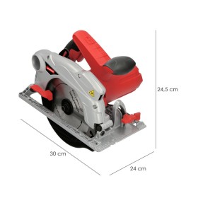 Sierra Circular 1500 Watt. Con Laser Disco 185 mm. 4.700 RPM Corte Inglete Regulador de Profundidad. Ingletadora, Sierra Madera