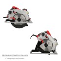 Sierra Circular 1500 Watt. Con Laser Disco 185 mm. 4.700 RPM Corte Inglete Regulador de Profundidad. Ingletadora, Sierra Madera