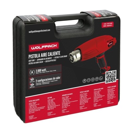 Pistola Aire Caliente 2000 Watt. 2 Potencias Con Accesorios. Decapador, Pistola Decapar Aire Caliente