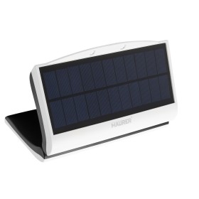 Aplique / Lampara Solar Led Jardín Blanca Con Sensor de Movimiento y Crepuscular. IP44