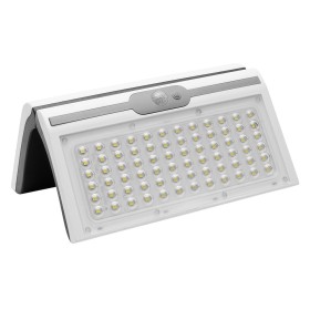 Aplique / Lampara Solar Led Jardín Blanca Con Sensor de Movimiento y Crepuscular. IP44