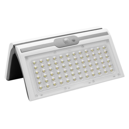 Aplique / Lampara Solar Led Jardín Blanca Con Sensor de Movimiento y Crepuscular. IP44