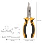 Alicates Boca Curva 150 mm. Acero DIN 5745 Alicates Punta Curva, Alicates Boca Curva Larga, Alicates Boca Curva 150 mm. Acero DIN 5745 Alicates Punta Curva, Alicates Boca Curva Larga,