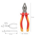 Alicates Universales 150 mm. Mangos Aislados Acero Cromo Vanadio Pelacables, Corta Cables, Pelador Cables