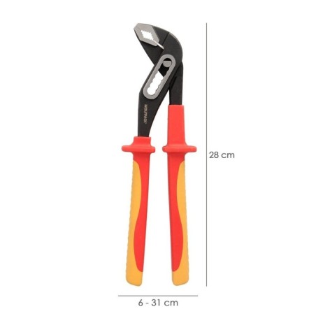 Tenaza Abertura Múltiple 240 mm. Mangos Aislados Acero Cromo Vanadio, Tenazas Electricista, Tenazas Abertura Múltiple
