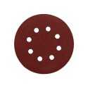 Lija Recambio Velcro Disco Diámetro 125 mm. Con Agujeros Grano 180 (10 Piezas)