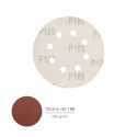 Lija Recambio Velcro Disco Diámetro 125 mm. Con Agujeros Grano 180 (10 Piezas)
