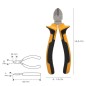 Alicates Corte Diagonal 150 mm. Acero DIN 5749 Pelacables, Corta Cables, Pelador Cables Alicates Corte Diagonal 150 mm. Acero DIN 5749 Pelacables, Corta Cables, Pelador Cables
