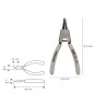 Alicates Arandelas Exteriores Recto 125 mm. acero Din 5254. Anillos De Presión, Anillos De Retención, Arandelas Circlips Alicates Arandelas Exteriores Recto 125 mm. acero Din 5254. Anillos De Presión, Anillos De Retención, Arandelas Circlips