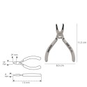 Alicates Arandelas Interiores Curvo 125 mm. Acero Din 5254. Anillos De Presión, Anillos De Retención, Arandelas Circlips