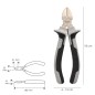 Alicates Corte Diagonal 175 mm. Acero Cromo Vanadio DIN-ISO 5749 Pelacables, Corta Cables, Pelador Cables Alicates Corte Diagonal 175 mm. Acero Cromo Vanadio DIN-ISO 5749 Pelacables, Corta Cables, Pelador Cables