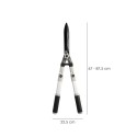 Tijera Podar Setos 2 Manos Aluminio Telescópicas, Hojas Acero Antiadherente, Mango TPR, Ajuste Corte,