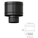 Terminal Antirrevocante Estufa Vitrificado Negro Diámetro 120 mm.