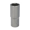Llave Vaso 1/2" Hexagonal Larga 24 mm. Perfil de 6 caras. Acero Cromo Vanadio, Aristas Redondas