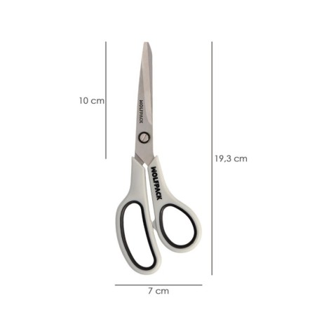 Tijeras Multiuso Acero Inoxidable 7,5" / 180 mm. Hojas Acero Inoxidable, Mango Cómodo y Suave