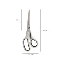 Tijeras Multiuso Acero Inoxidable 8,5" / 220 mm. Hojas Acero Inoxidable, Mango Cómodo y Suave