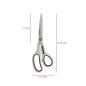 Tijeras Multiuso Acero Inoxidable 8,5" / 220 mm. Hojas Acero Inoxidable, Mango Cómodo y Suave