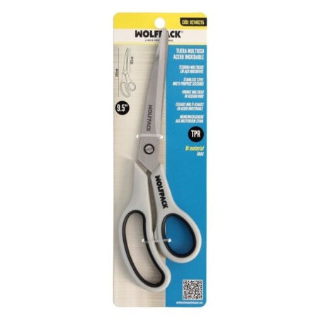 Tijeras Multiuso Acero Inoxidable 9,5" / 240 mm. Hojas Acero Inoxidable, Mango Cómodo y Suave