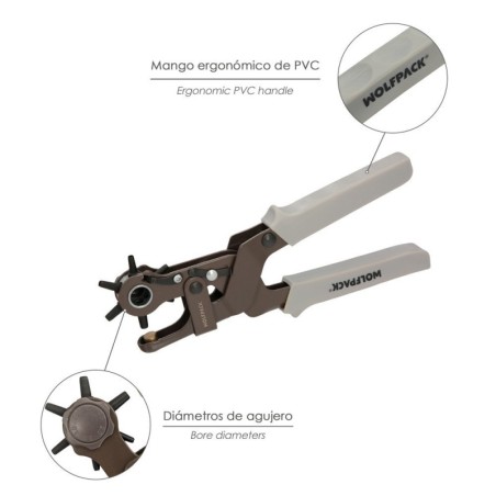 Sacabocados Estrella Industrial 225 mm. Agujeros de Diámetro 2,0 a 4.5 mm.
