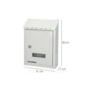 Buzón Exterior 205 x 300 x 70 mm. Blanco