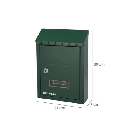 Buzón Exterior 205 x 300 x 70 mm. Verde