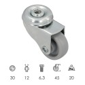 Rueda Domestica Diámetro 30 mm. Agujero Pasante Diámetro 6,3 mm.