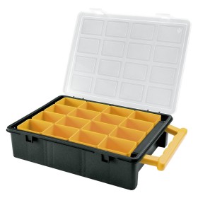 Maletín Organizador Plástico 16 Compartimentos Extraíbles 242x188x60 mm. Caja Almacenaje, Maletín Organizador,
