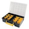 Maletín Organizador Plástico 17 Compartimentos Con Separadores Ajustables 360x252x64 mm.