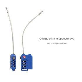 Candado Seguridad Equipaje Tsa 3 Dígitos Con Cable Acero. Candado Combinación, Maleta, Viaje, Mochilas, Seguridad