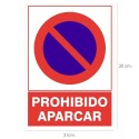 Cartel Prohibido Aparcar 30x21 cm.