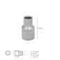 Llave Vaso 1/2" Hexagonal 10 mm. Perfil de 6 caras. Acero Cromo Vanadio, Aristas Redondas Llave Vaso 1/2" Hexagonal 10 mm. Perfil de 6 caras. Acero Cromo Vanadio, Aristas Redondas