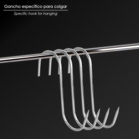 Gancho Carnicero Inoxidable N.º 7 De 220 x 10 mm. Gancho Para Productos Cárnicos.