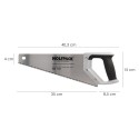 Serrucho Carpintero Bimaterial 350 mm. / 14" Acero SK5 Triple Afilado Sierra Carpintero, Serrucho Carpintería, Sierra Costilla