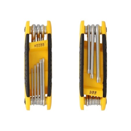 Juego Llaves Torx Plegable 8 Piezas Inviolable, Llave Torx Hexagonal, Llave Estrella, Llave Allen Estrella