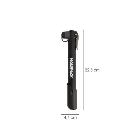 Bomba Para Bicicletas, Inflador Para Bicicleta, Bomba Patinete. Válvulas Schrader, Dunlop y Presta 8 Bares, Con soporte Bici